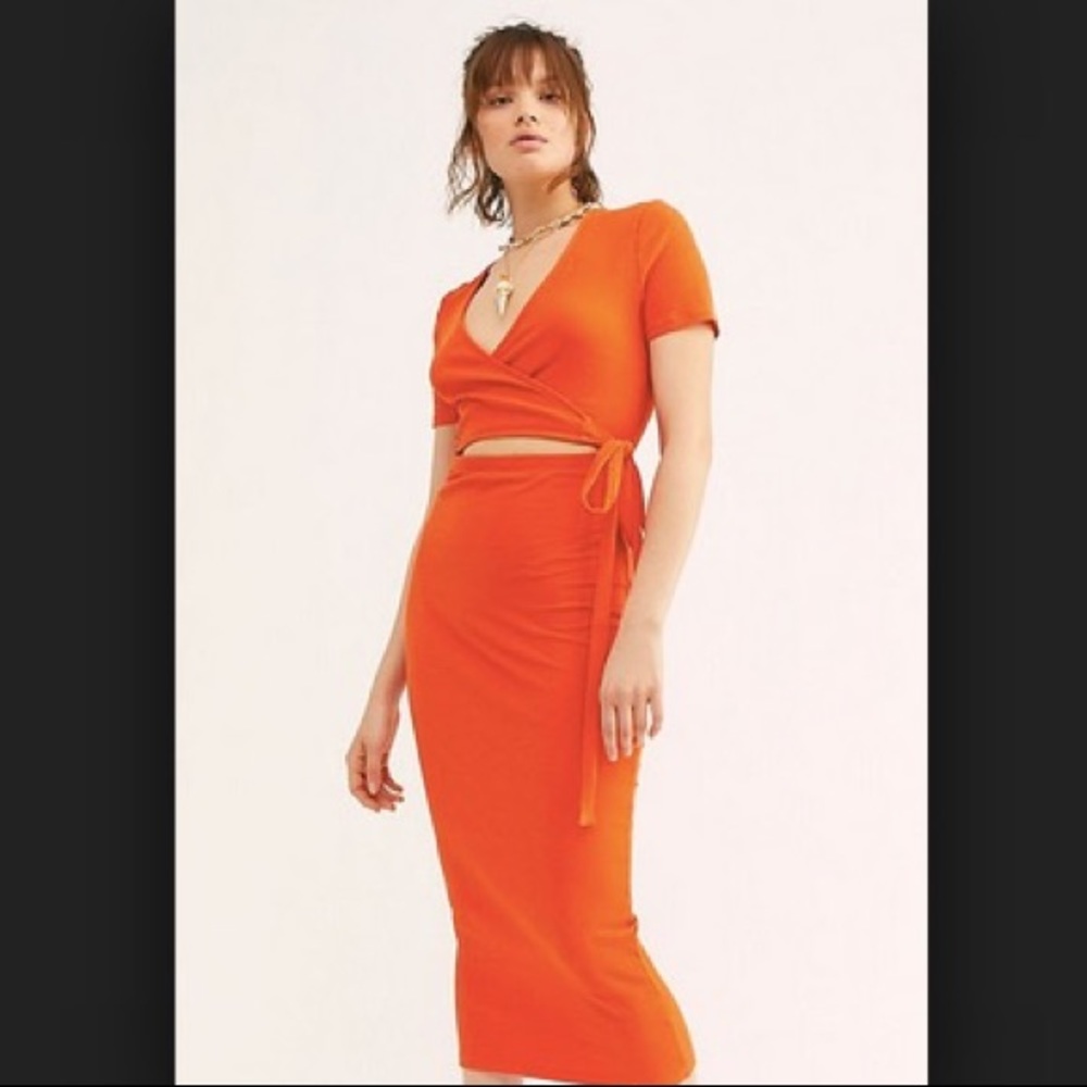 Free People Vroom Vroom Dress in RUST